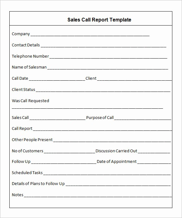 Daily Sales Call Sheet Template Lovely 24 Call Report Templates Docs Pdf Word Pages