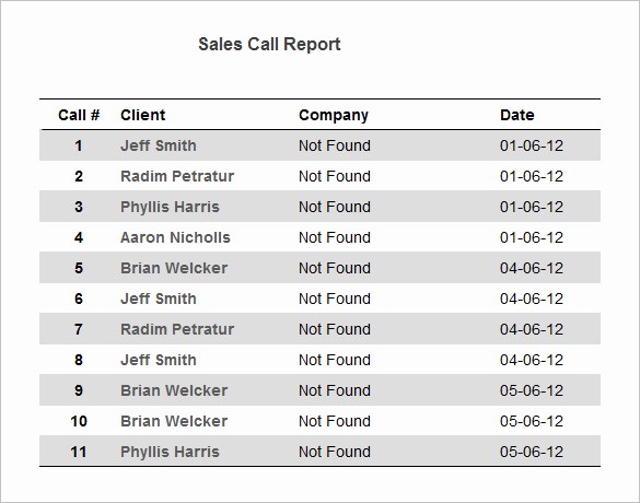 Daily Sales Call Sheet Template Luxury 29 Of Call Report Template Monthly