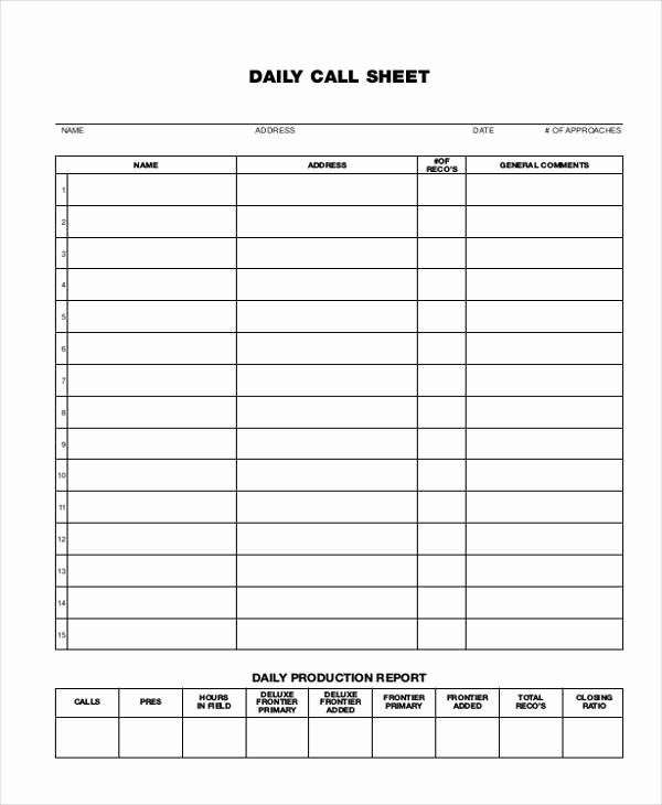 Daily Sign In Sheet Template Luxury 45 Sheet Templates