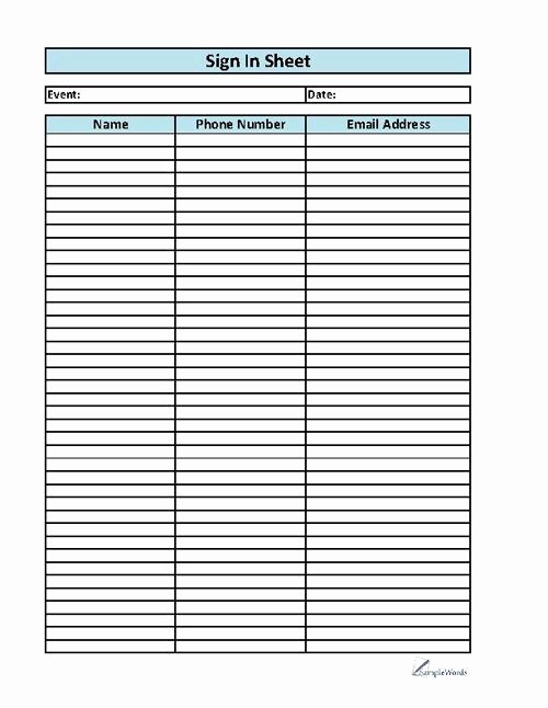 Daily Sign In Sheet Template Unique Best 25 Sign In Sheet Ideas On Pinterest