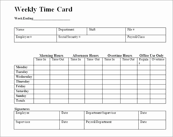Daily Time Card Template Excel Elegant Excel Time Card Template Excel Time Sheet Template Time
