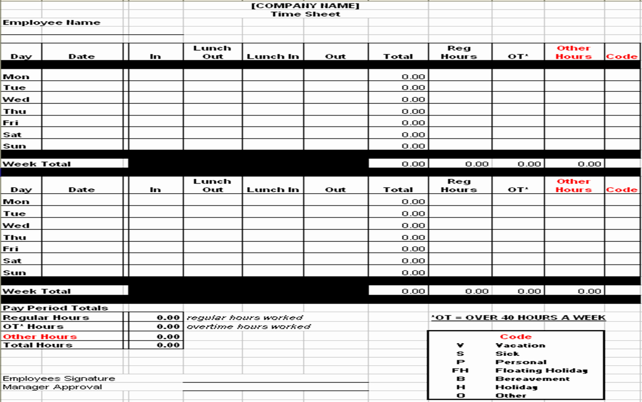 Daily Time Sheet Template Excel Unique Excel Timesheet Template Overtime Time Sheets Excel