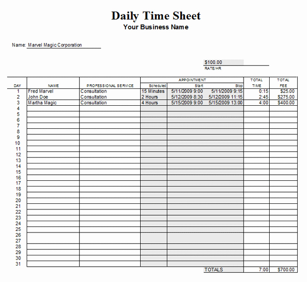 Daily Time Sheets Free Printable Fresh Daily Time Sheet Printable Printable 360 Degree