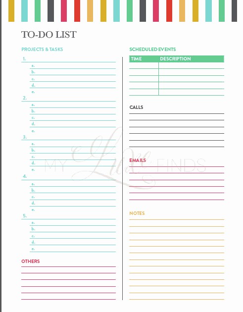 Daily to Do List Examples Best Of to Do List Daily Tasks Printable Home Management Folder