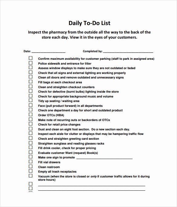 Daily to Do List Examples Elegant 17 Sample to Do List Templates Download for Free