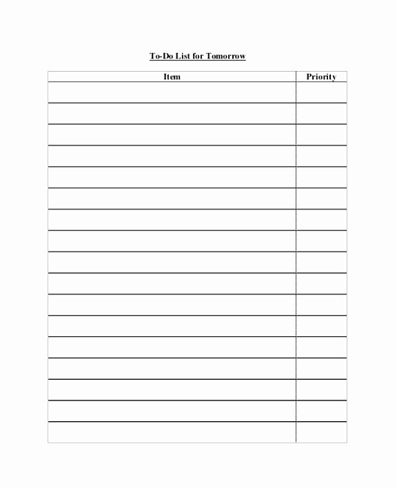 Daily to Do List Examples Fresh 7 Daily to Do List Template for Word Tioru