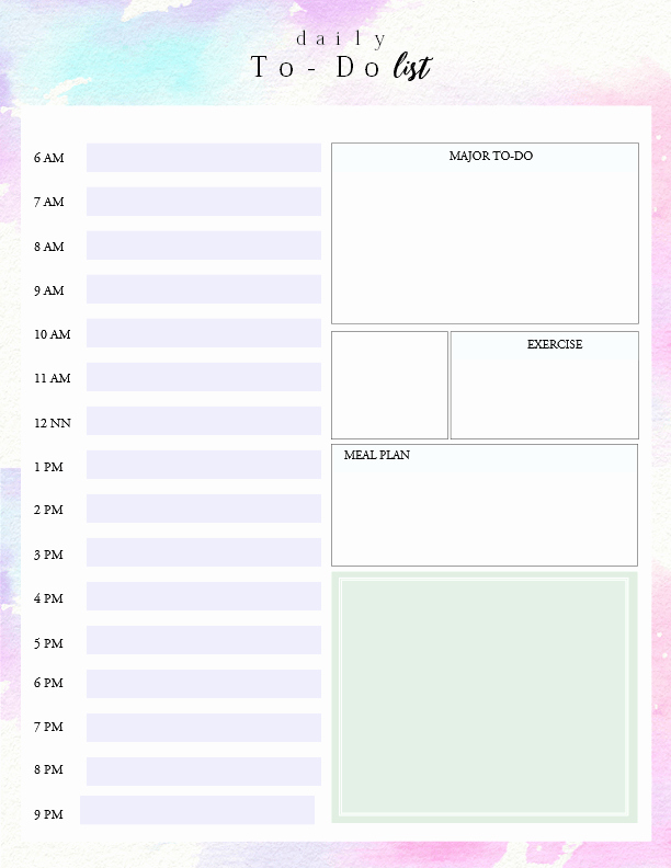 Daily to Do List Examples Luxury Printable Daily to Do List Template to Get Things Done