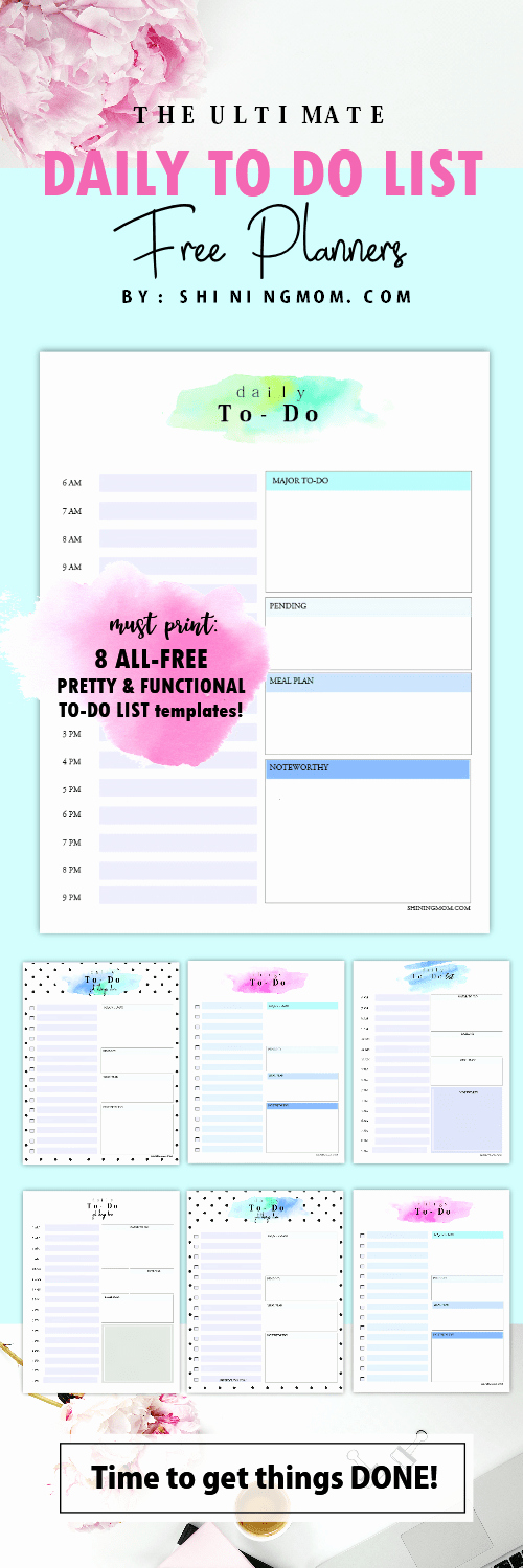 Daily to Do List Examples New Printable Daily to Do List Template to Get Things Done