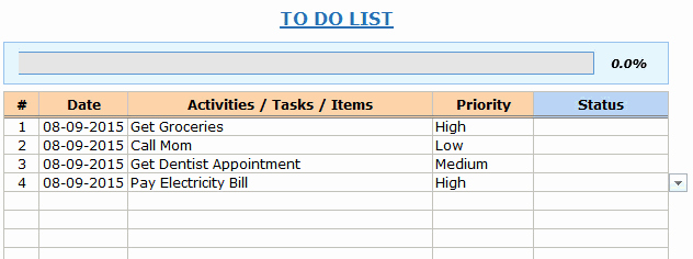 Daily to Do List Examples Unique A Collection Free Excel Templates for Your Daily Use