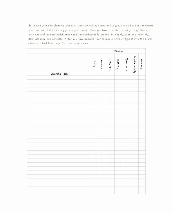 Daily Weekly Monthly Checklist Template Best Of Daily Weekly Monthly Cleaning Schedule Template