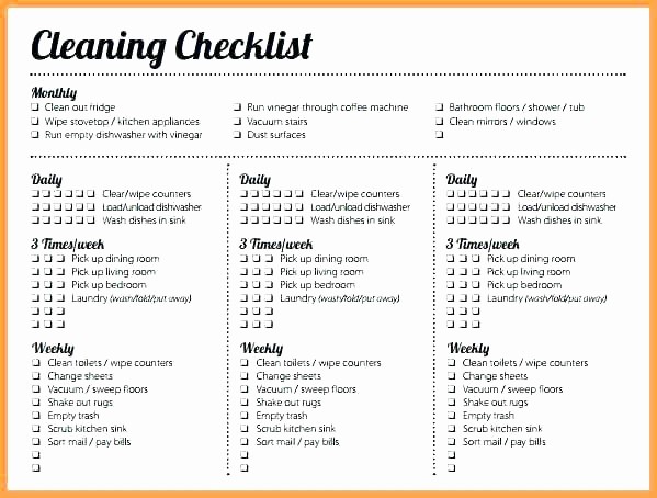 50 Daily Weekly Monthly Checklist Template