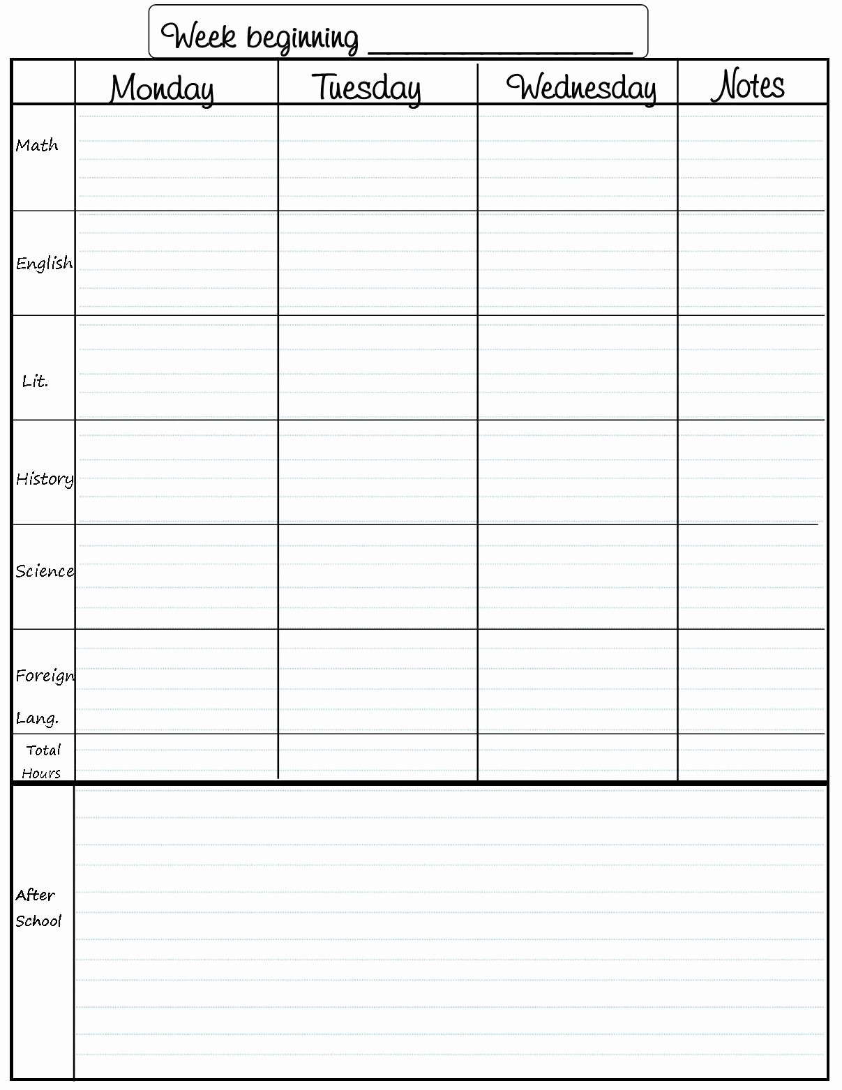 Daily Weekly Monthly Planner Template Best Of Student Planner Template Free Printable