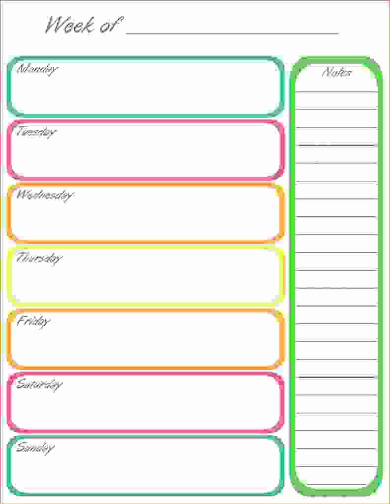Daily Weekly Monthly Planner Template Elegant 7 Free Weekly Planner Template