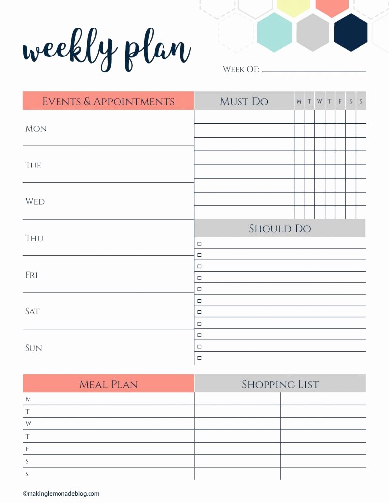 Daily Weekly Monthly Planner Template Fresh Free Printable Weekly Planner You asked I Listened