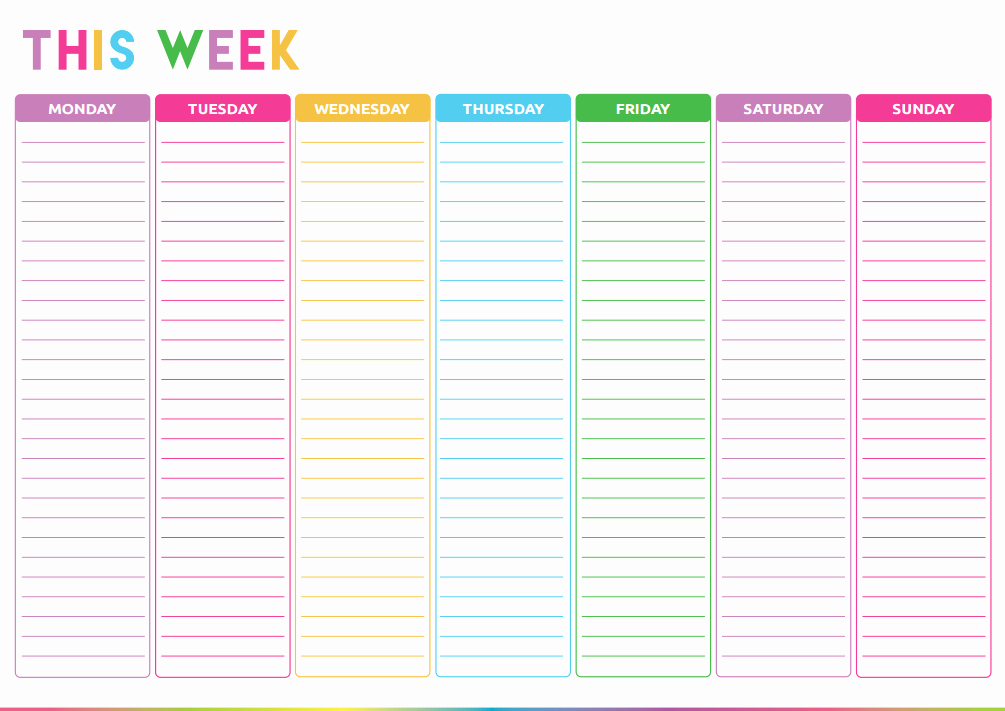 Daily Weekly Monthly Planner Template Fresh Free Printable Weekly to Do List