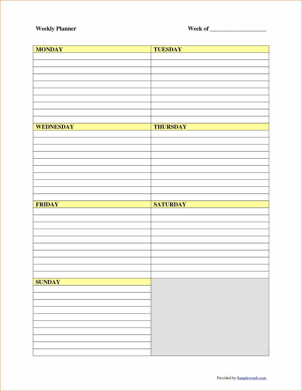 Daily Weekly Monthly Planner Template Lovely 7 Free Weekly Planner Template