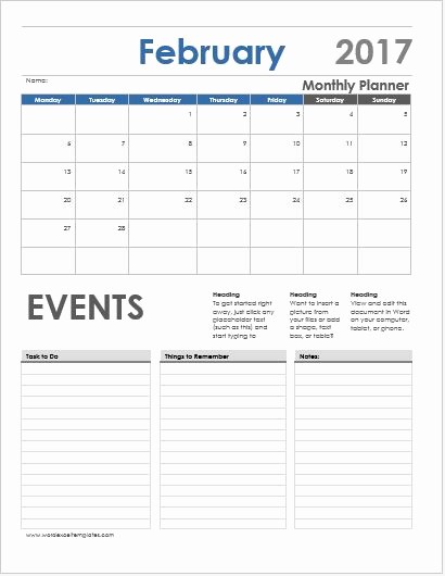Daily Weekly Monthly Planner Template New Daily Weekly &amp; Monthly Planner Templates for Ms Word