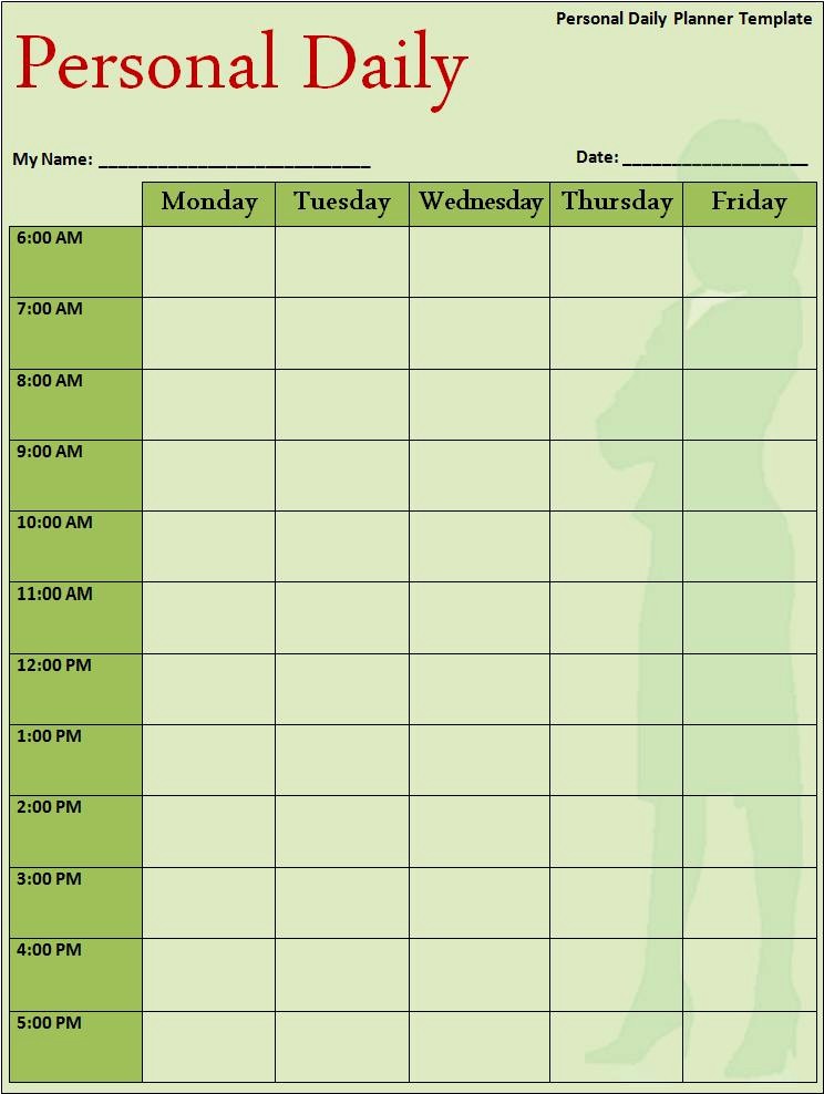 Daily Weekly Monthly Planner Template Unique Daily Planner Template