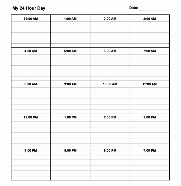 Daily Work Schedule Template Excel Awesome 10 Daily Schedule Templates Printable Excel Word Pdf