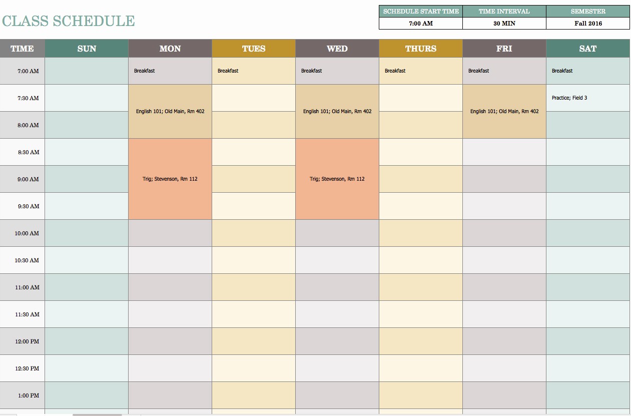 Daily Work Schedule Template Excel New Free Weekly Schedule Templates for Excel Smartsheet
