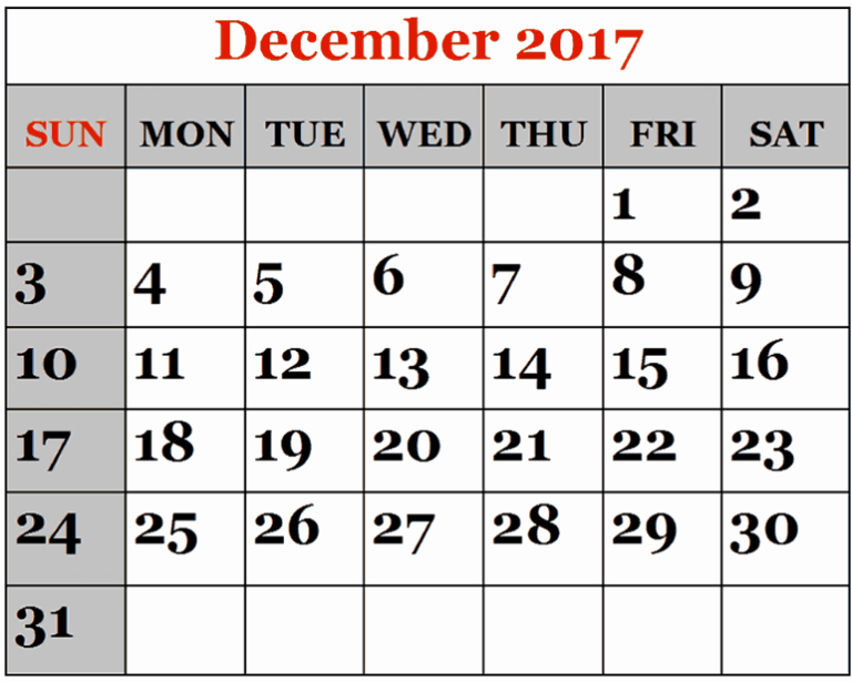 December 2017 Calendar Template Word Awesome December 2017 Calendar Printable Us Canada Pdf Word Excel