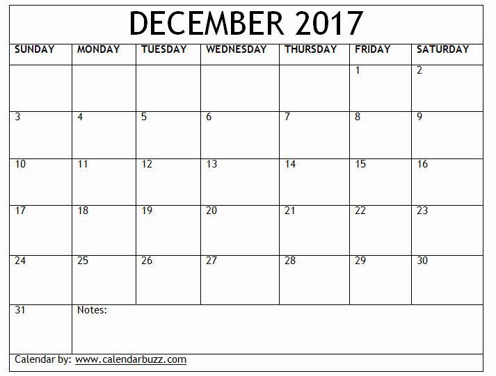 December 2017 Calendar Template Word Unique 2017 December Blank Calendar Template Free Download
