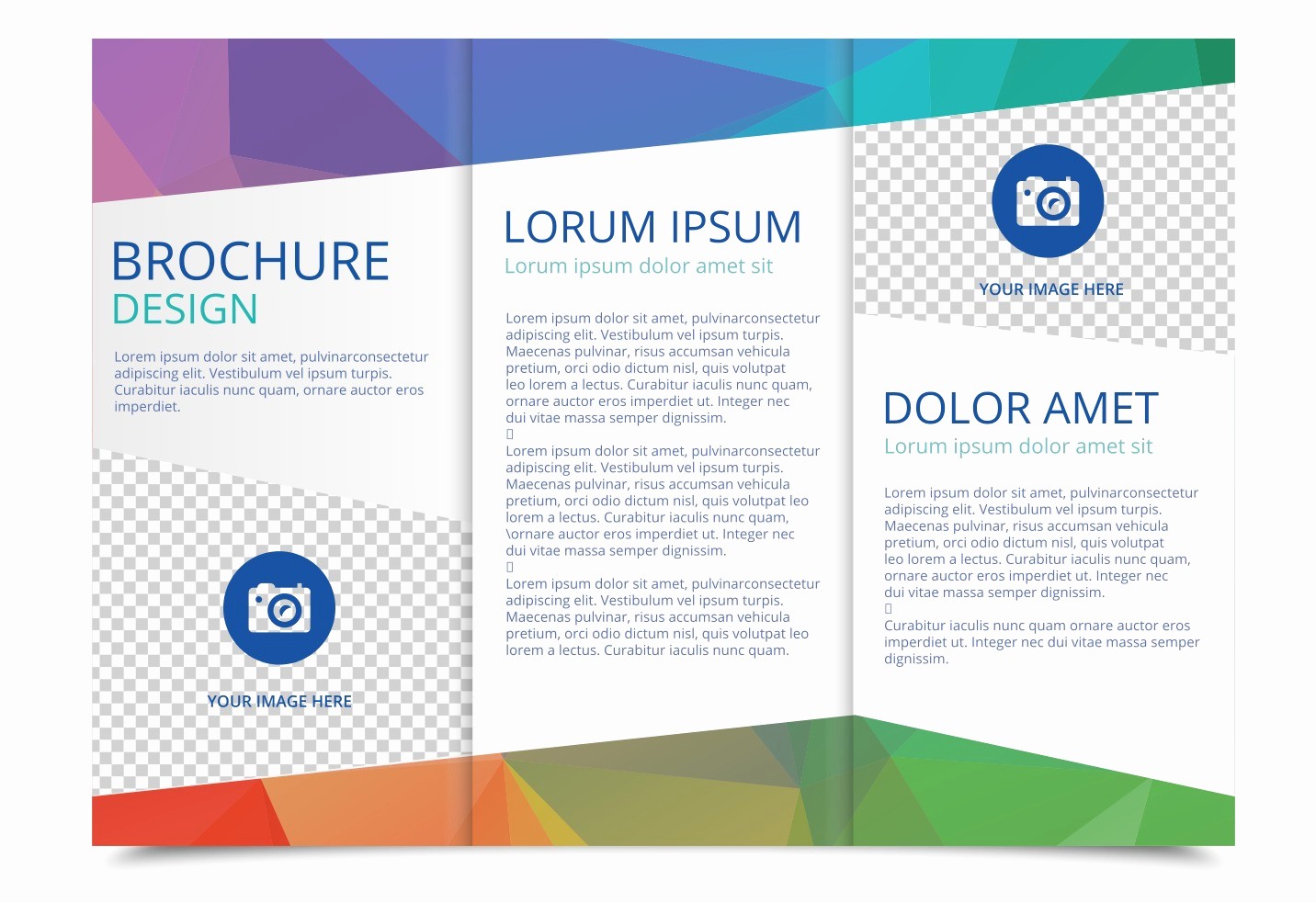 Design A Pamphlet In Word Awesome Free Tri Fold Brochure Vector Template Download Free