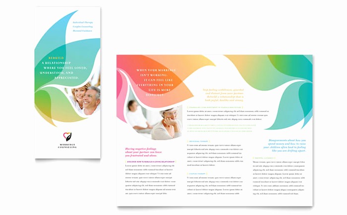 Design A Pamphlet In Word New Marriage Counseling Tri Fold Brochure Template Design