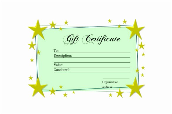 Diy Gift Certificate Template Free Fresh 6 Homemade Gift Certificate Templates Doc Pdf
