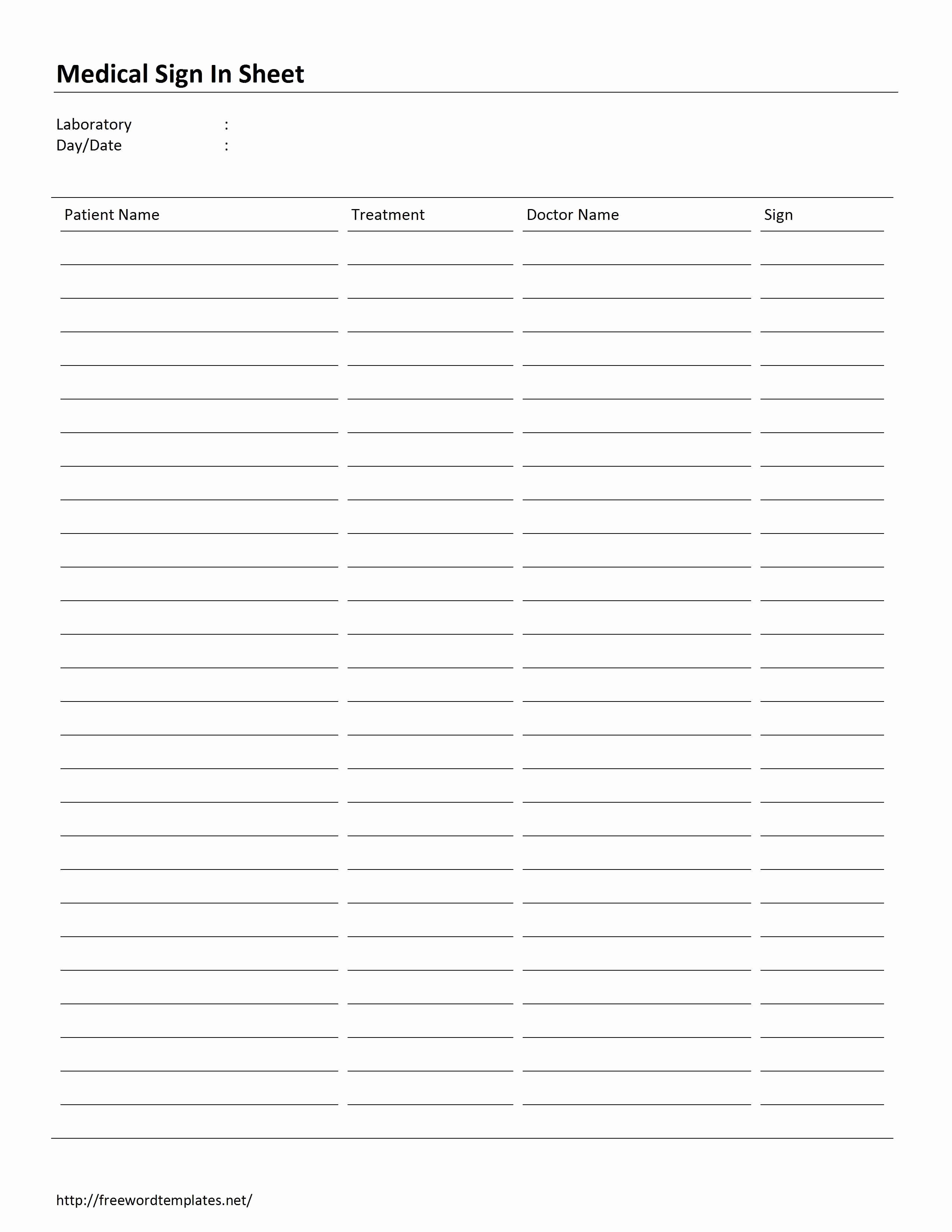 Doctor Sign In Sheet Template Beautiful Best S Of Medical Sign In Sheets Printable Free