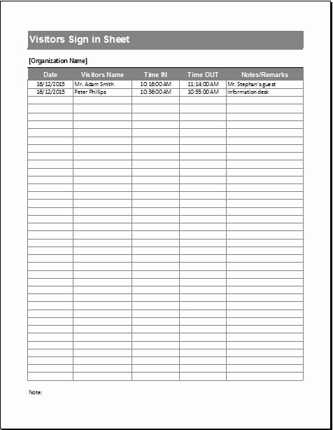 Doctor Sign In Sheet Template Elegant Sign In Sheets for Visitors Meetings &amp; Patients