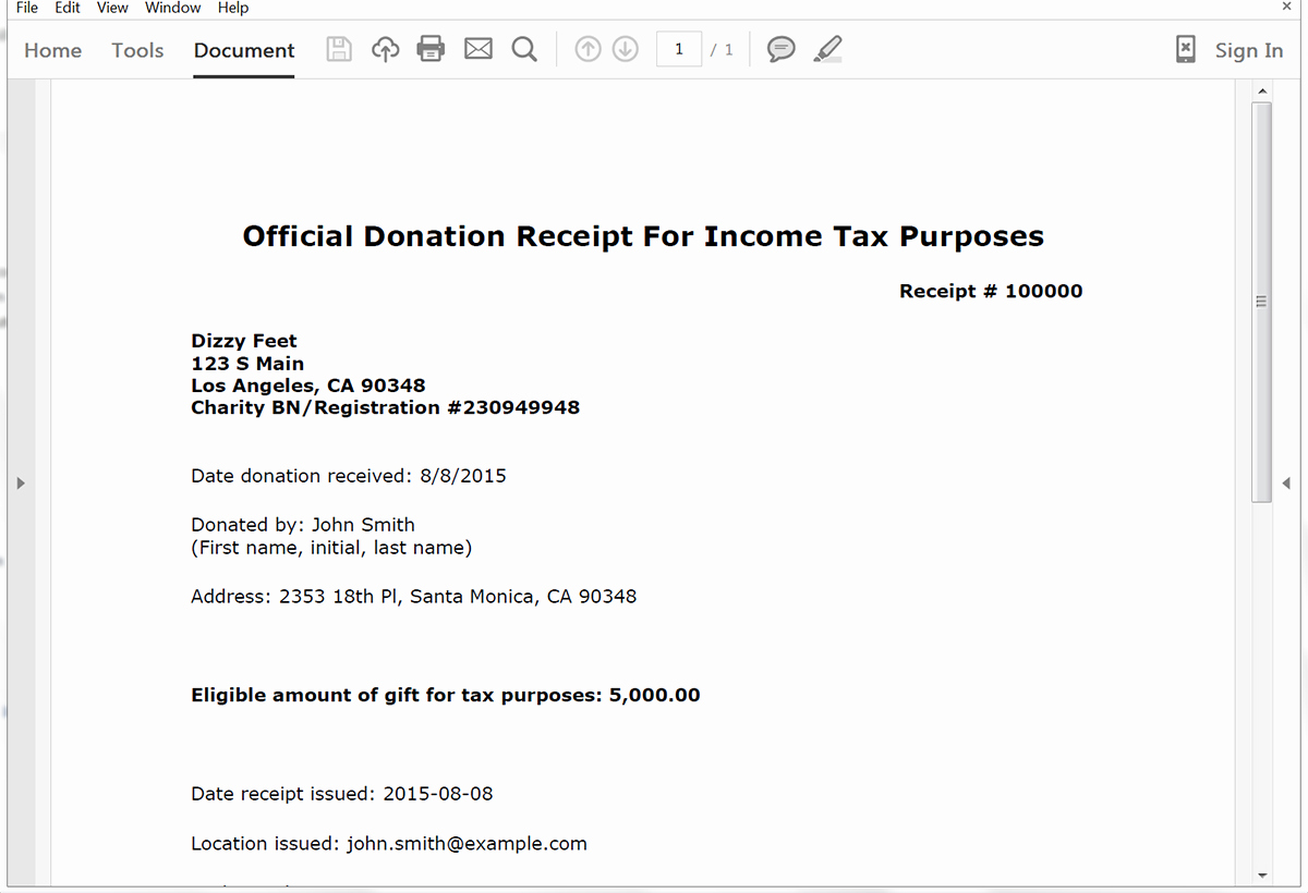 Donation form for Tax Purposes Beautiful Create Donation Tax Receipts From Salesforce