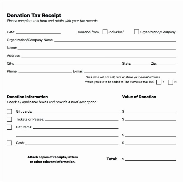 Donation form for Tax Purposes Lovely Goodwill Receipt form Goodwill Tax Receipt Donation