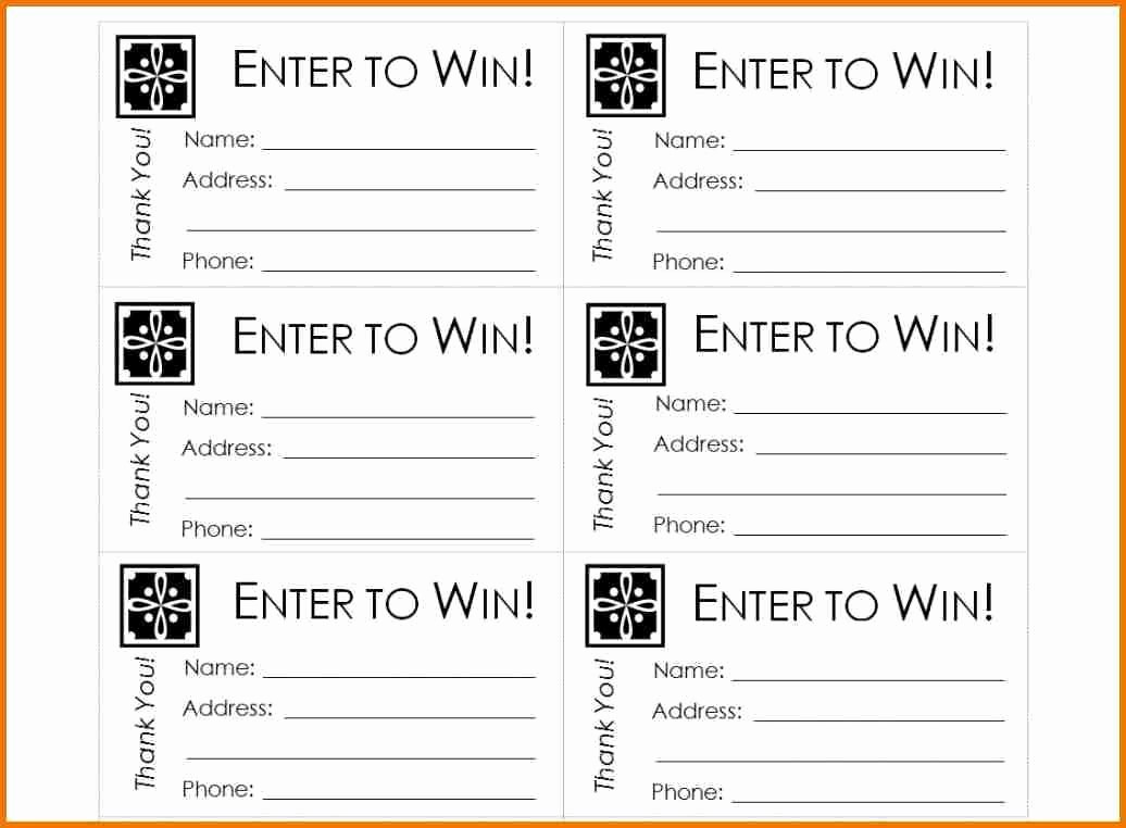 Door Prize Entry form Template Lovely Free Printable Raffle Ticket Template Raffle Ticket