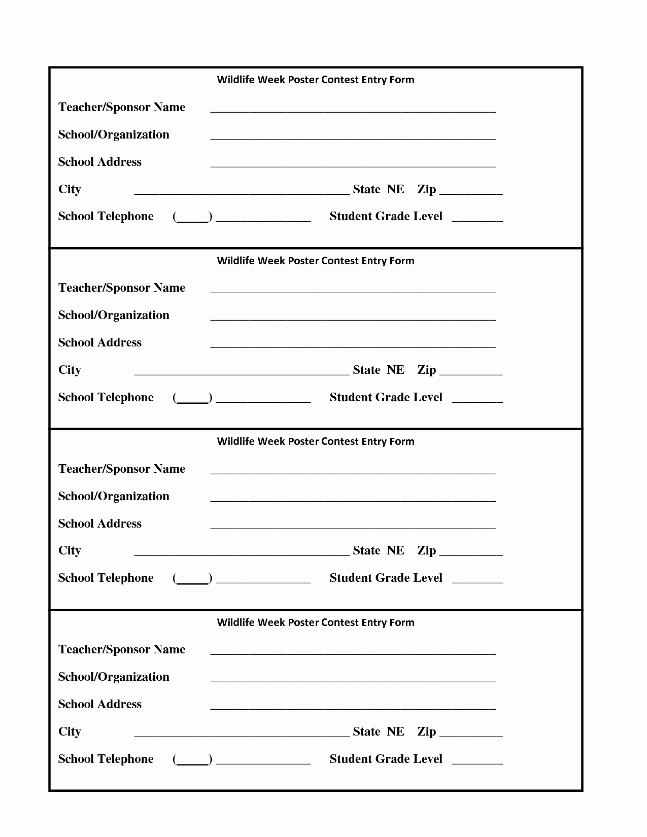 Door Prize Entry form Template New 6 Best Of Drawing Entry forms Printable Blank