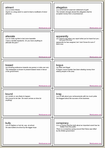 Double Sided Flash Card Template Awesome Flash Card Template Word