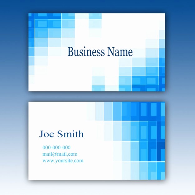 Download Business Card Template Word Lovely Blue Business Card Template Psd File
