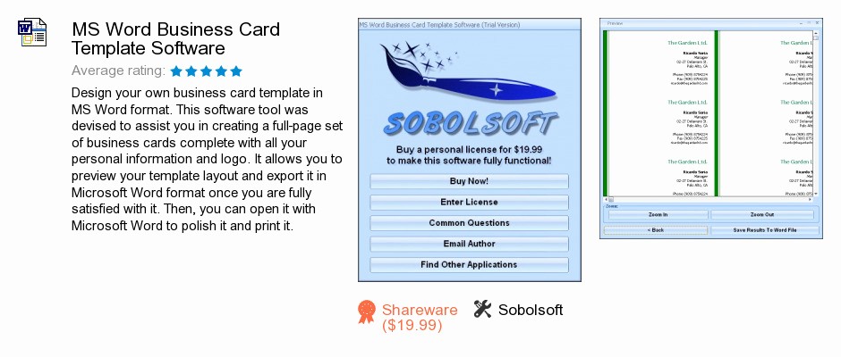 Download Business Card Template Word Unique Free Ms Word Business Card Template software Download