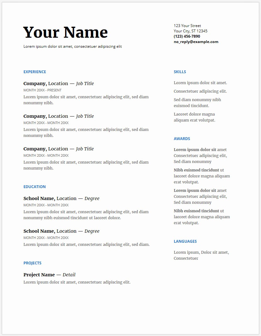 Download Free Professional Resume Templates Fresh 12 Free Minimalist Professional Microsoft Docx and Google