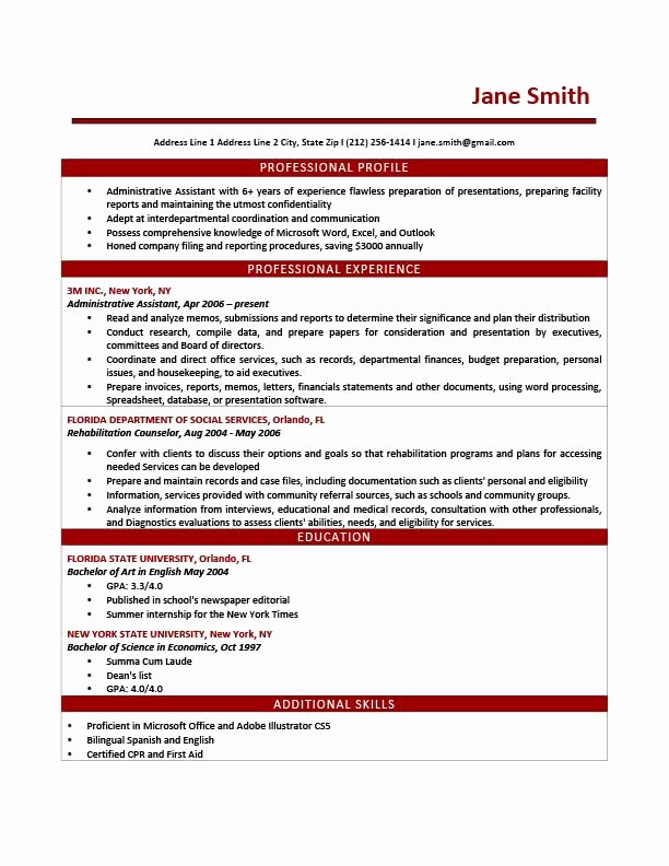 Download Free Professional Resume Templates Luxury Professional Profile Resume Templates