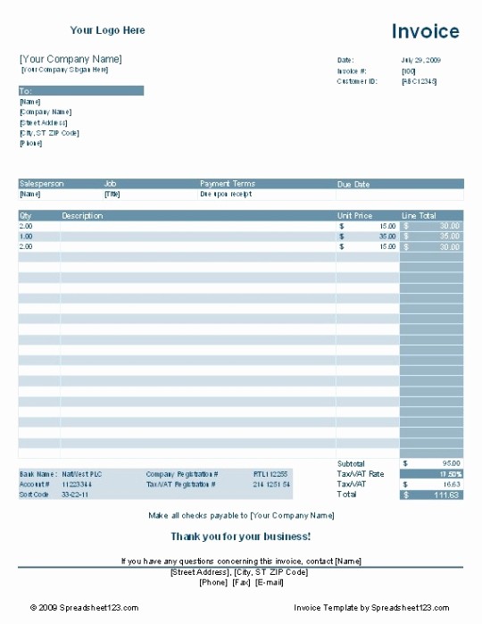 Download Invoice Template for Mac Elegant Free Service Invoice Template Mac Service Invoice Template