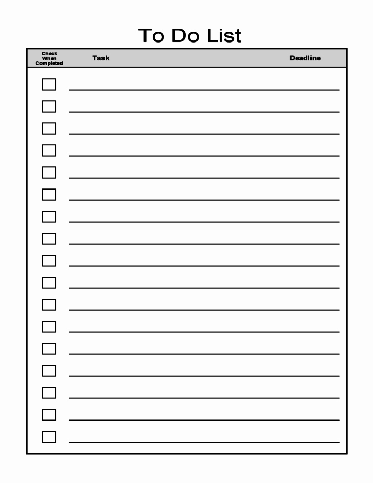 Download to Do List Template Best Of Sample to Do List Template Free Download