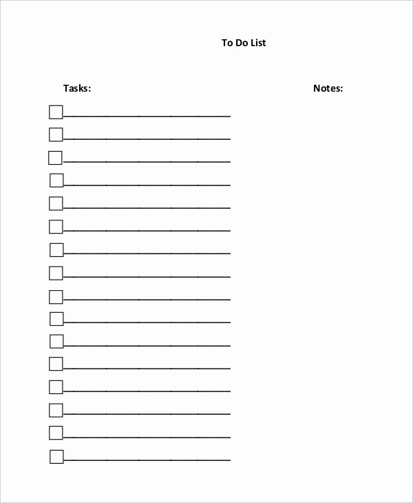 Download to Do List Template Lovely to Do List 13 Free Word Excel Pdf Documents Download