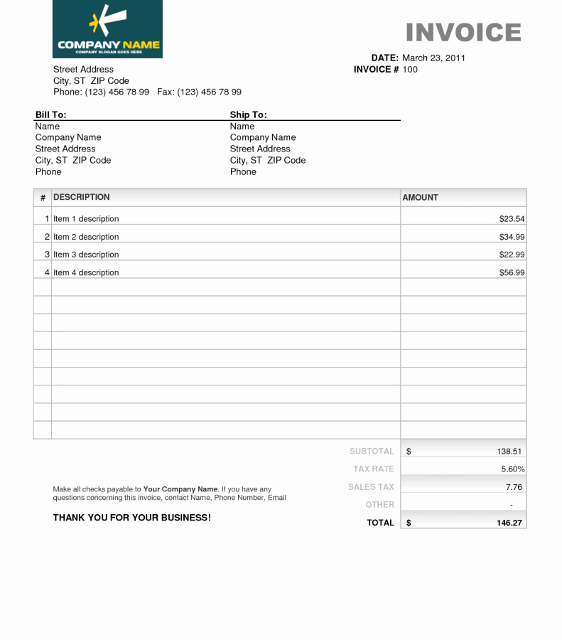 Downloadable Invoice Template for Mac Awesome Excel Invoice Template Mac Free Download for Resume