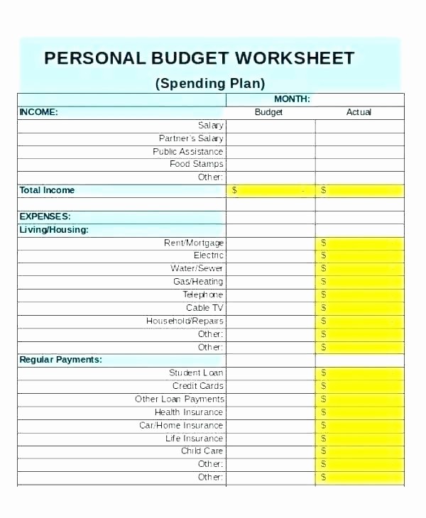 Easy Budget Spreadsheet Template Free Lovely Personal Monthly Bud Template Excel – Edunova