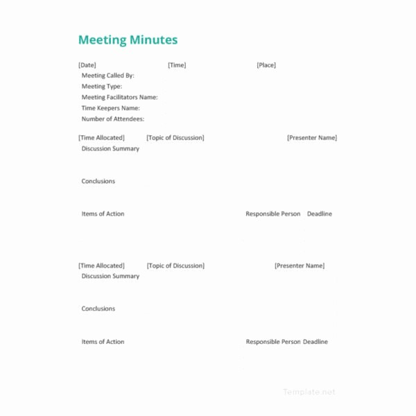 Easy P&amp;amp;l Template Best Of 21 Meeting Minutes Templates Pdf Doc