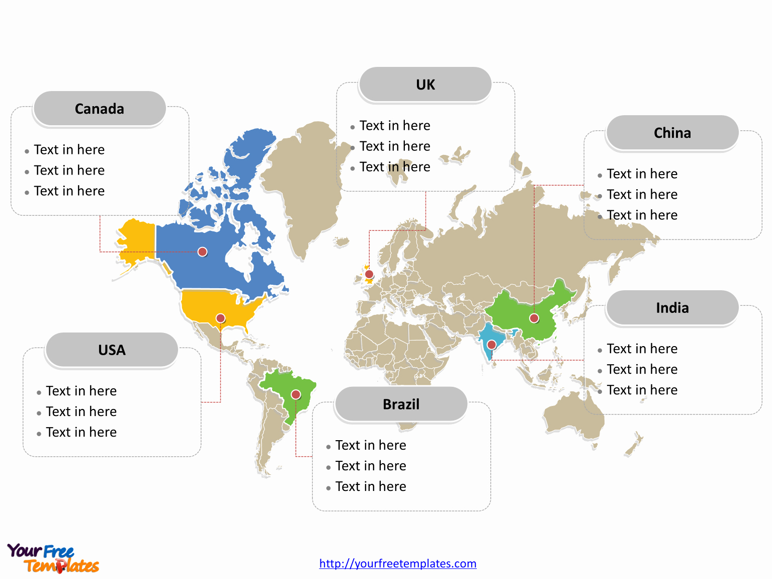 Edit Map Of the World Luxury World Map Free Powerpoint Templates Free Powerpoint