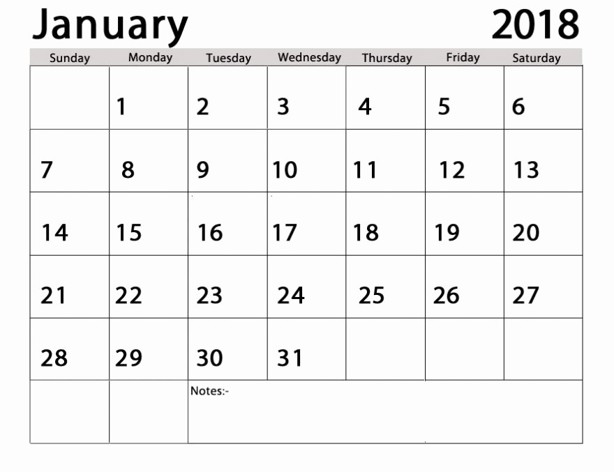 Editable Calendar 2017-2018 Beautiful Printable January 2018 Calendar Archives Printable