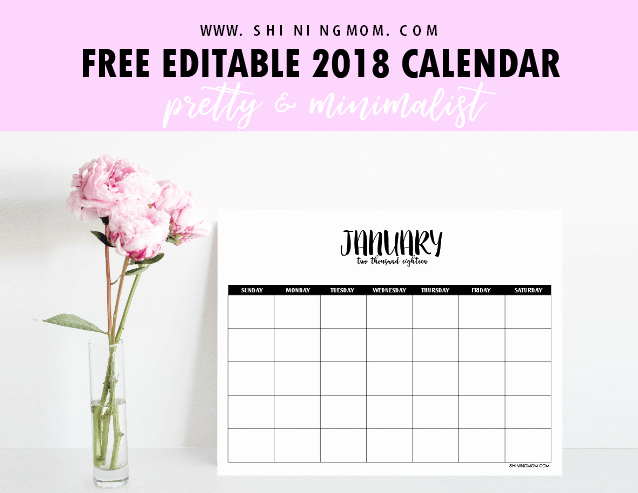 Editable Calendar 2017-2018 Best Of Free Fully Editable 2018 Calendar Template In Word
