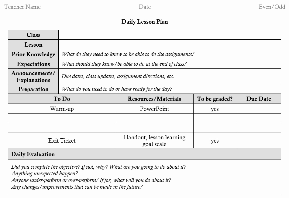 Editable Lesson Plan Template Word Beautiful Editable Daily Lesson Plan Template